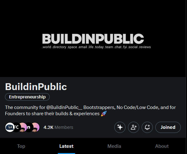 Join BuildinPublic